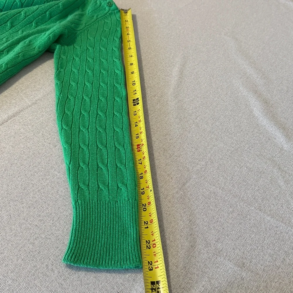 Talbots Green Cable Knit Sweater SZ Small. - Picture 8 of 13